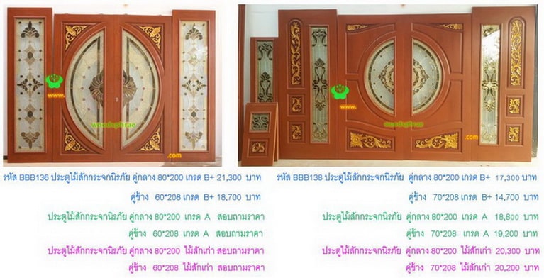 ประตูหน้าบ้านราคา