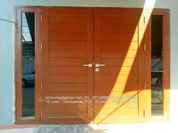 ประตูไม้สักโมเดิร์น BB130 - Image 3