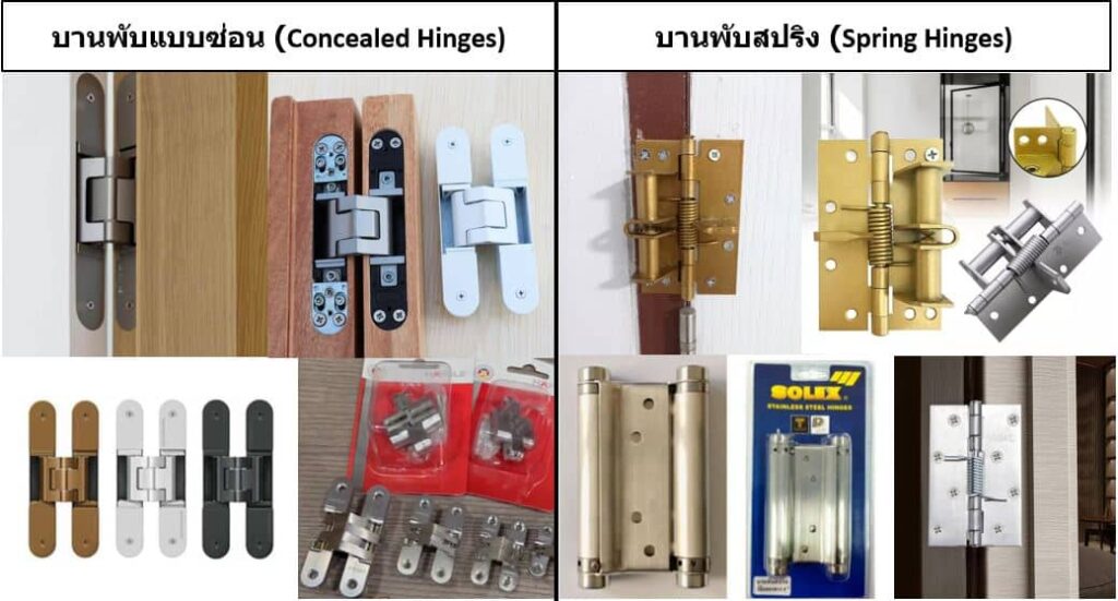 บานพับเเบบซ่อน , บานพับสปริง