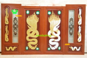 ประตูไม้สักบานคู่ BB178