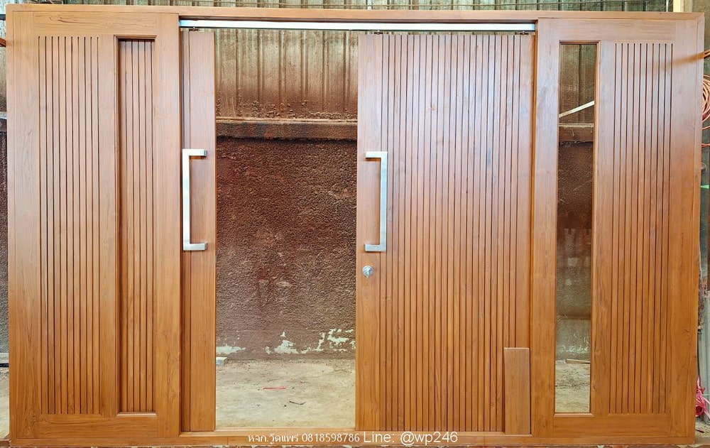 ประตูรางเลื่อนไม้