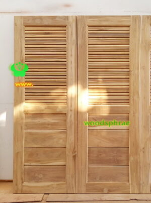 ประตูห้องน้ำไม้สัก B130