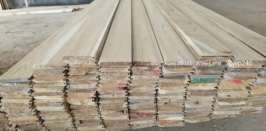 เพดานไม้สักเข้าร่องลิ้น ตัวผู้ตัวเมีย