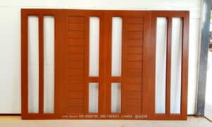 ประตูไม้สักบานคู่ BB13