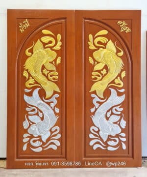 ประตูไม้สักบานคู่ BB106
