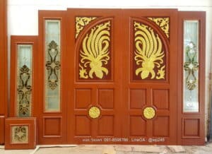 ประตูไม้สักบานคู่ BB120