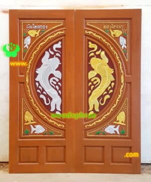 ประตูไม้สักบานคู่ BB104
