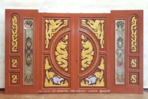 ประตูไม้สักบานคู่ BB126