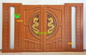 ประตูไม้สักบานคู่ BB122