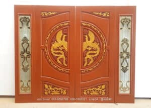 ประตูไม้สักบานคู่ BB114