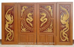 ประตูไม้สักบานคู่ BB121