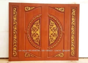 ประตูไม้สักบานคู่ BB117