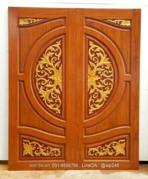 ประตูไม้สักบานคู่ BB05