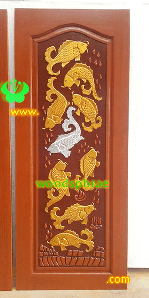 ประตูไม้สักบานเดี่ยว B07
