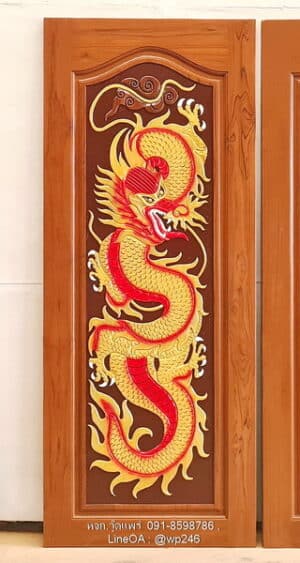 ประตูไม้สักบานเดี่ยว B368