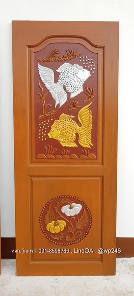 ประตูไม้สักบานเดี่ยว B184