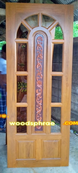 ประตูไม้สักบานเดี่ยว B183