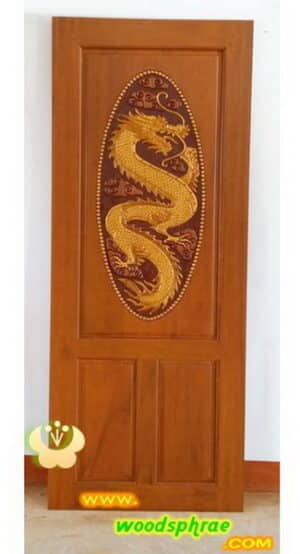 ประตูไม้สักบานเดี่ยว B29