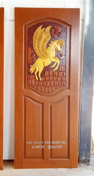 ประตูไม้สักบานเดี่ยว B369
