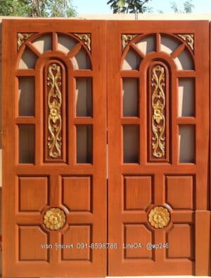 ประตูไม้สักบานเดี่ยว B328