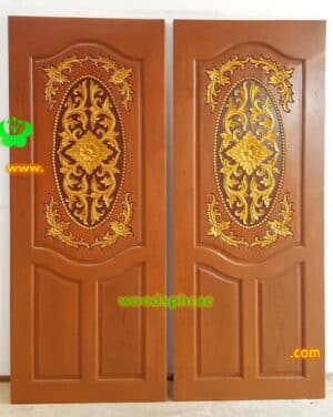 ประตูไม้สักบานเดี่ยว B208