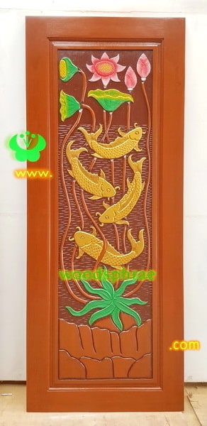 ประตูไม้สักบานเดี่ยว B223
