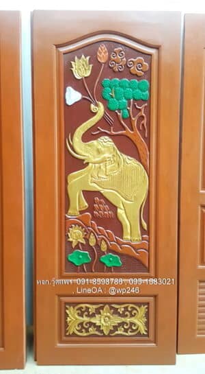 ประตูไม้สักบานเดี่ยว B255