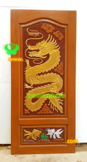 ประตูไม้สักบานเดี่ยว B228