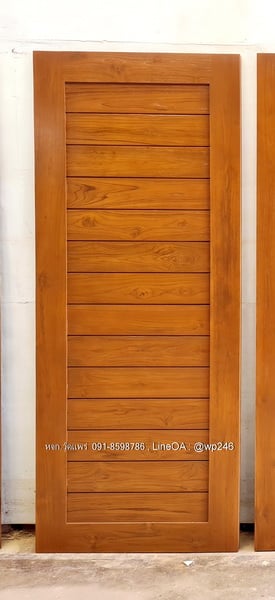 ประตูไม้สักบานเดี่ยว B124