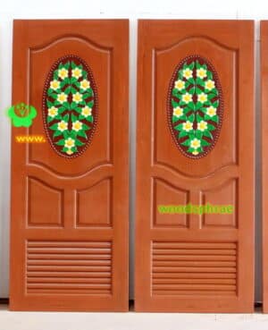 ประตูห้องน้ำไม้สัก B50