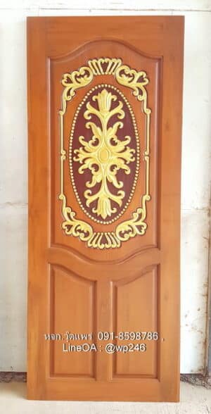 ประตูไม้สักบานเดี่ยว B133